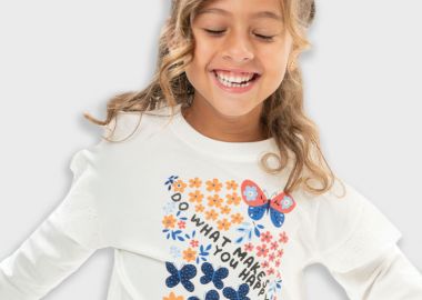 Μπλούζα με τύπωμα για κορίτσι | ΕΚΡΟΥ - Energiers - 